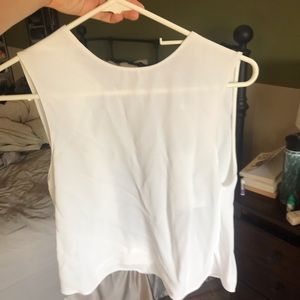Zara open back white crop top  🤍